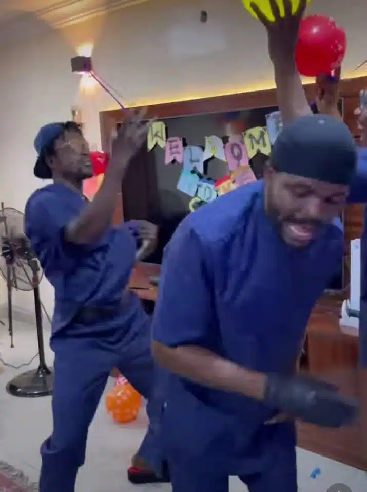 Happy brothers throw party to celebrate sister who had successful surgery