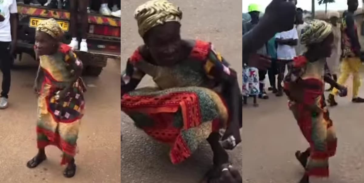 Elderly Woman Showing Off Her Dance Skills