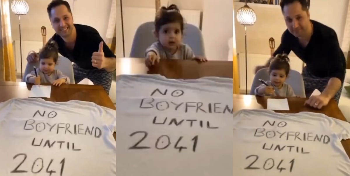 “No boyfriend until 2041” – Father places pen and paper before daughter, signs a confidential agreement (Video)