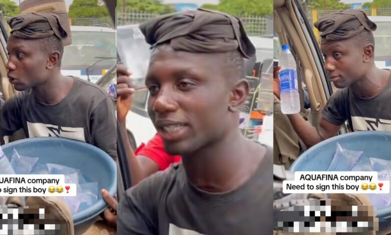 Dr. H20 hawks Aquafina bottled water