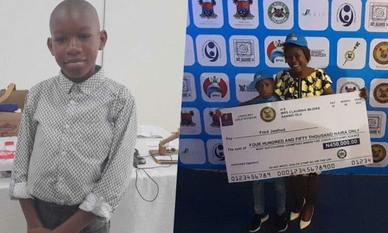 11-year-old boy, Joshua Fred, wins Lagos government award for coding calculator