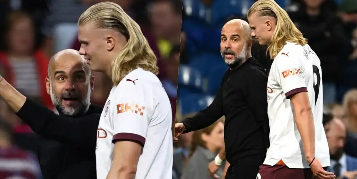 Guardiola explains why he had a quarrel with Haaland during match against Burnley