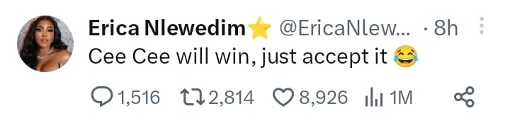 Erica support CeeC Mercy Eke