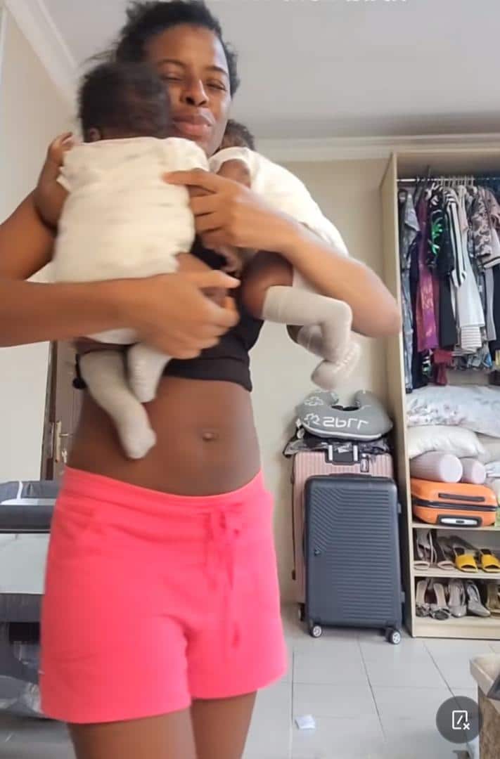 twins transformation pregnant woman tummy