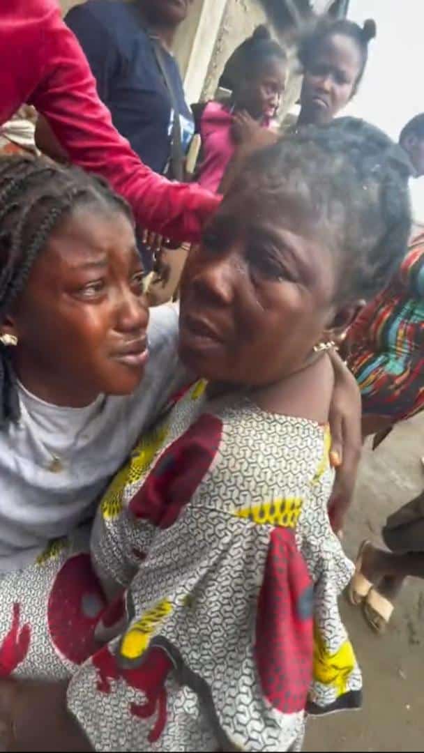Woman and her grandchildren in tears as Lagos govt. demolishes their house (Video)