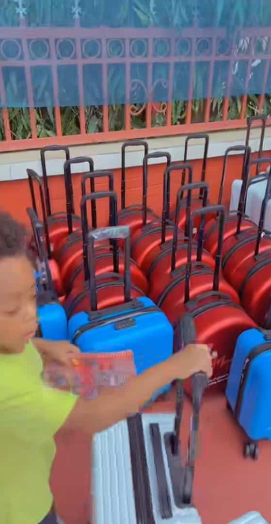 Regina Daniels shows off 'souvenir boxes' for son's birthday (Video)