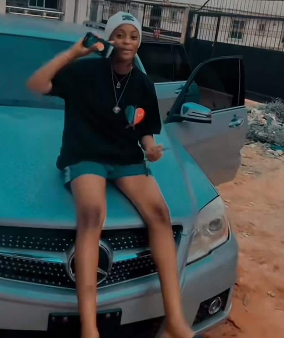 “Ladies stop wasting time billing boys, do yahoo” — Brother says as little sister buys Benz (Video) 3 "Ladies stop wasting time billing boys, do yahoo" — Man says as he celebrates sister for buying Benz (Video)