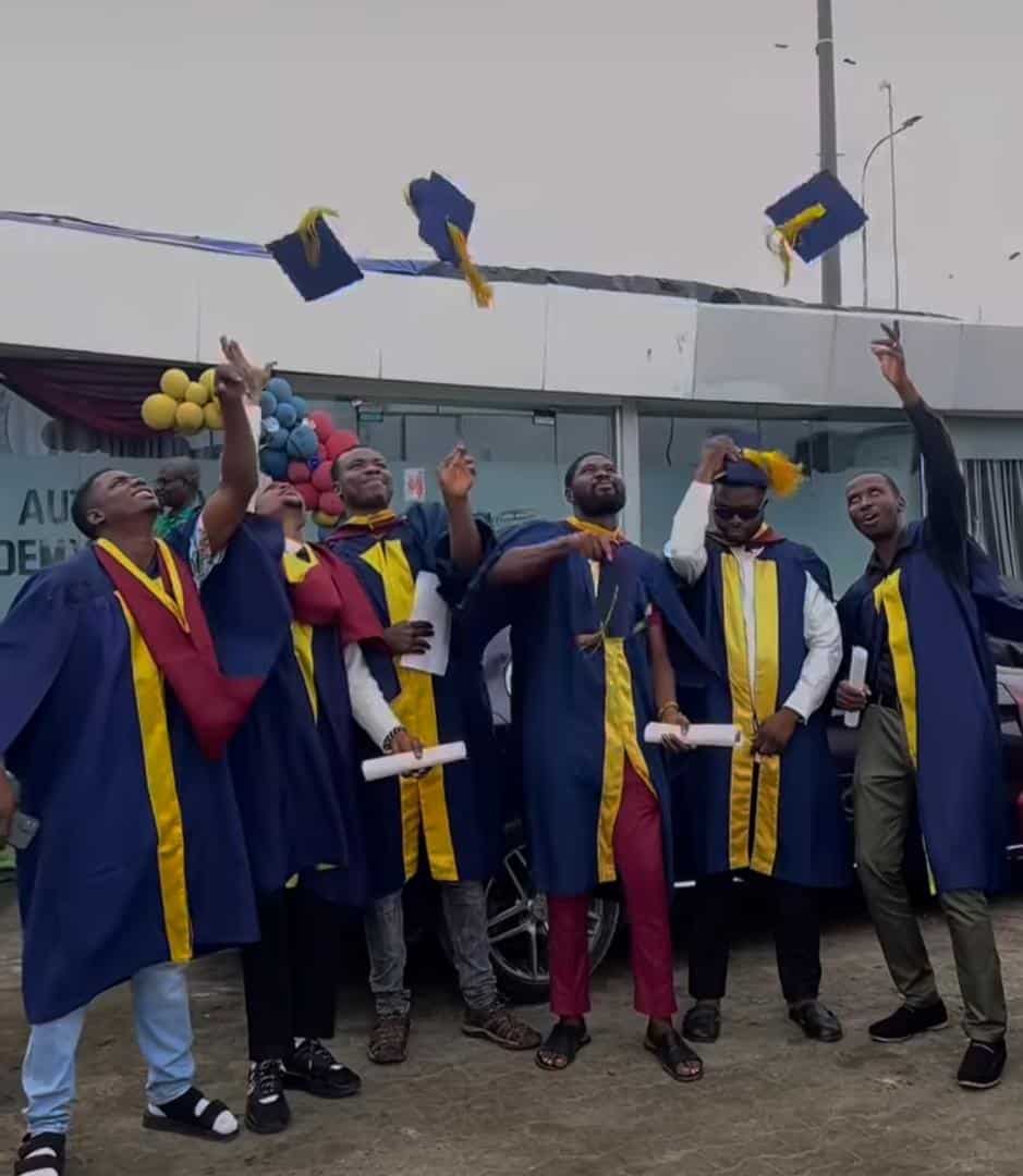 Nigerian mechanic celebrates graduation of students in style (Video)