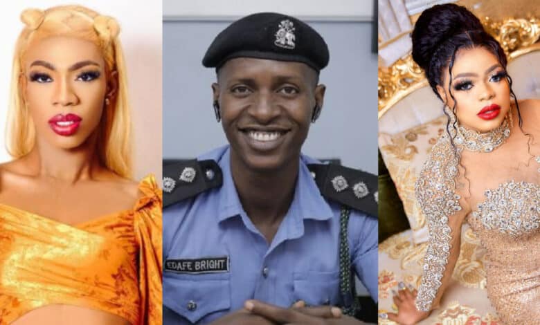 Gay wedding: Delta Police PPRO reveals why Bobrisky and James Brown are 'still walking free'