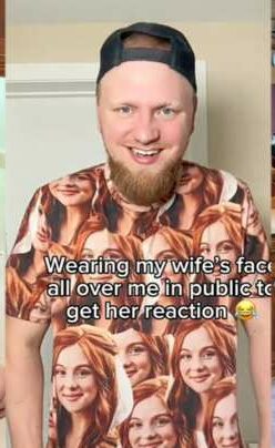 This is what I call husband" - Man prints wife's face on his T-Shirt