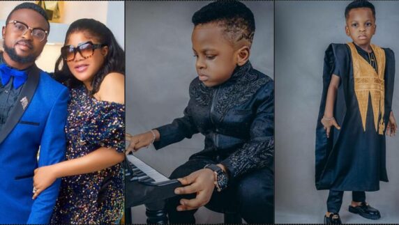 Toyin Abraham and husband affirm love for son as he marks 4th birthday (Video)