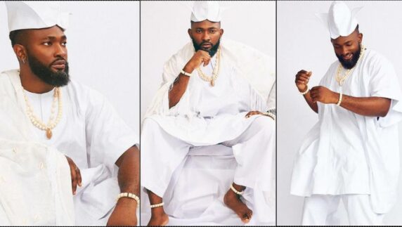 Uti Nwachukwu marks 41st birthday in all-white traditional attire