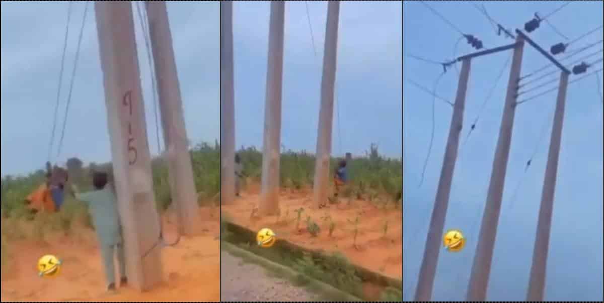 Concerns as boy rides swing under high tension cable (Video)