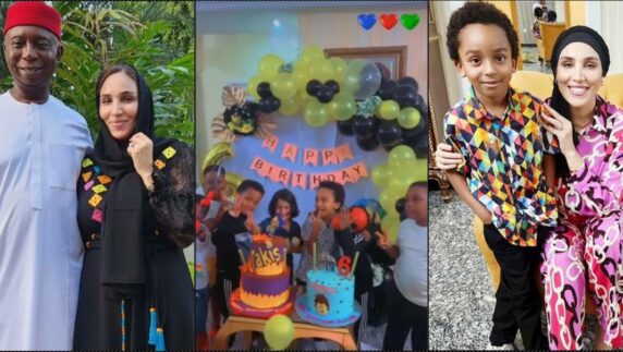 "Why is his dad not there" — Reactions as Ned Nwoko's fifth wife, Laila Charani marks their son's 6th birthday (Video)