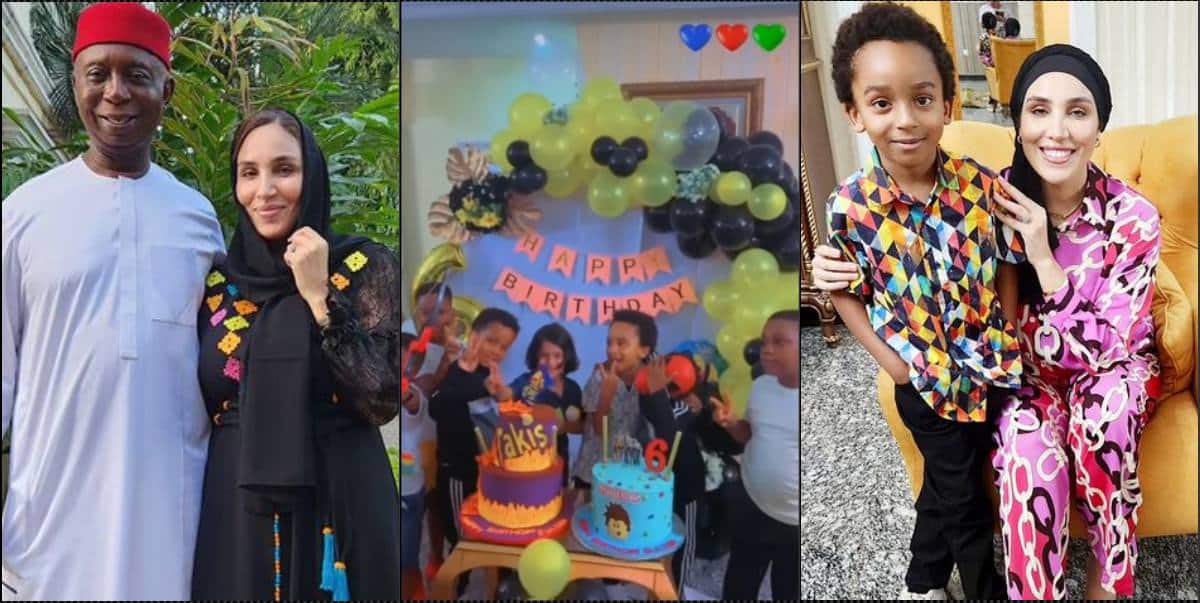 "Why is his dad not there" — Reactions as Ned Nwoko's fifth wife, Laila Charani marks their son's 6th birthday (Video)