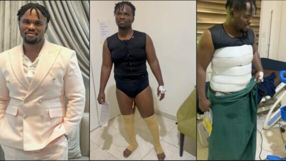 Tosin Silverdam undergoes liposuction surgery, shares recovery journey (Video)