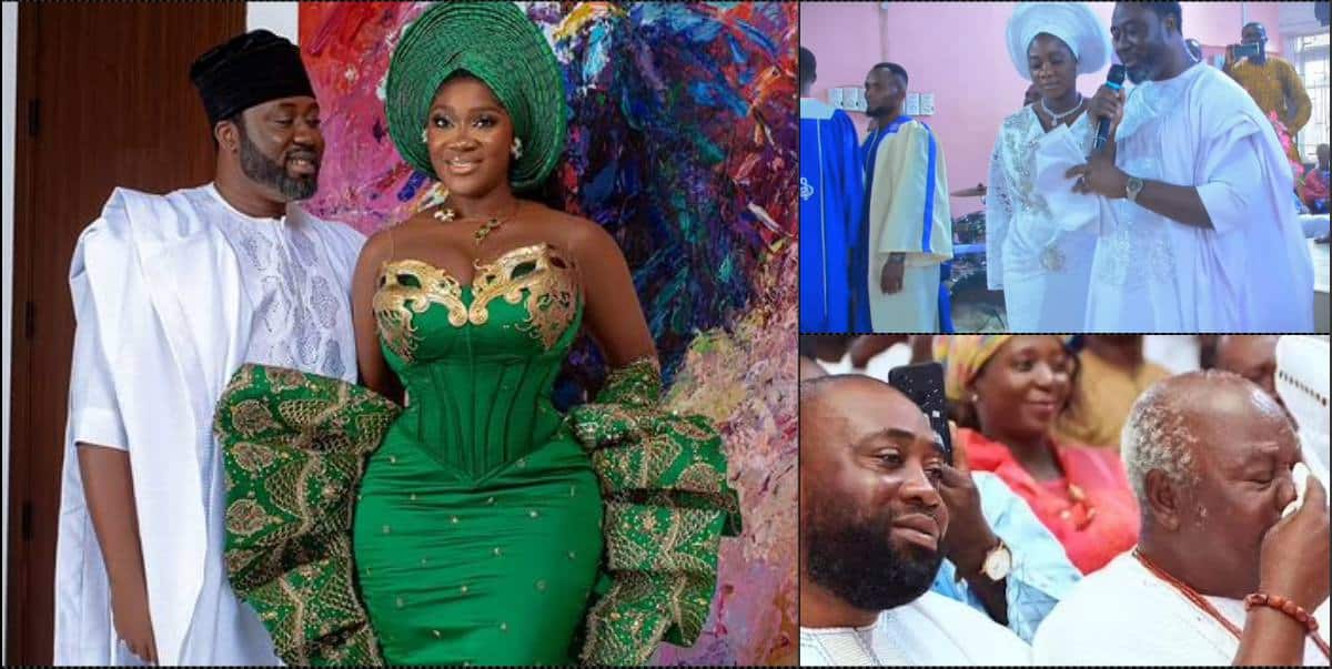 “My father-in-law was crying” — Mercy Johnson shares touching moment from husband's thanksgiving service (Video)