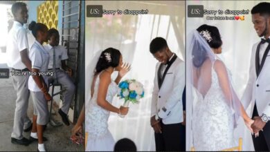 "They said won't last, we're too young" — Secondary school sweethearts tie the knot after years of courtship (Video)