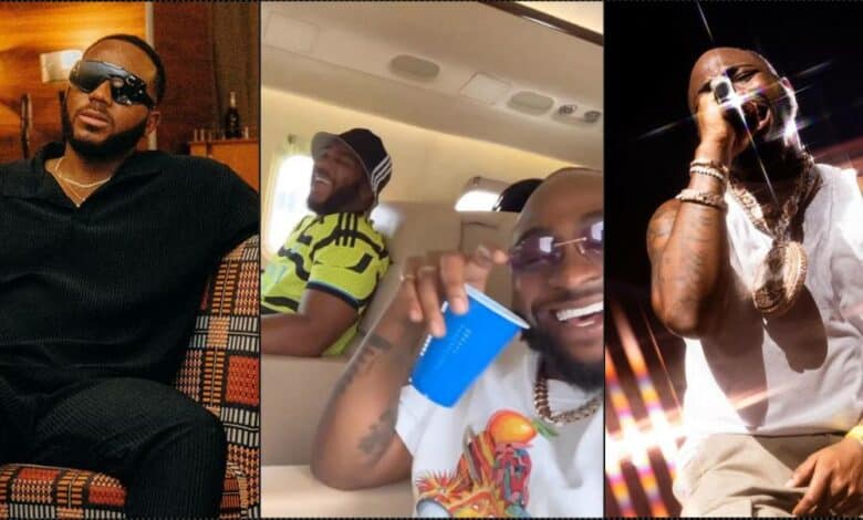 Kiddwaya dragged as he arrives Lagos on private jet with Davido (Video)