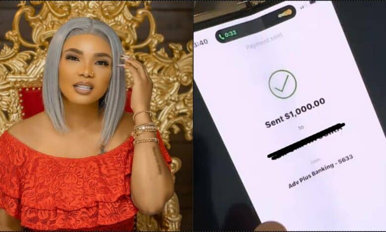 Iyabo Ojo overjoyed as goddaughter gifts her 00 to buy tea (Video)