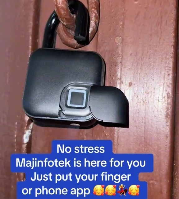 Padlock with fingerprint and mobile phone feature