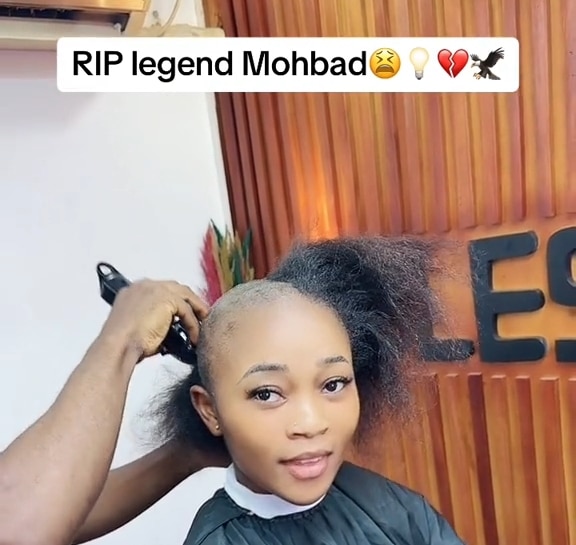 Lady Mohbad Hair Late Singer 
