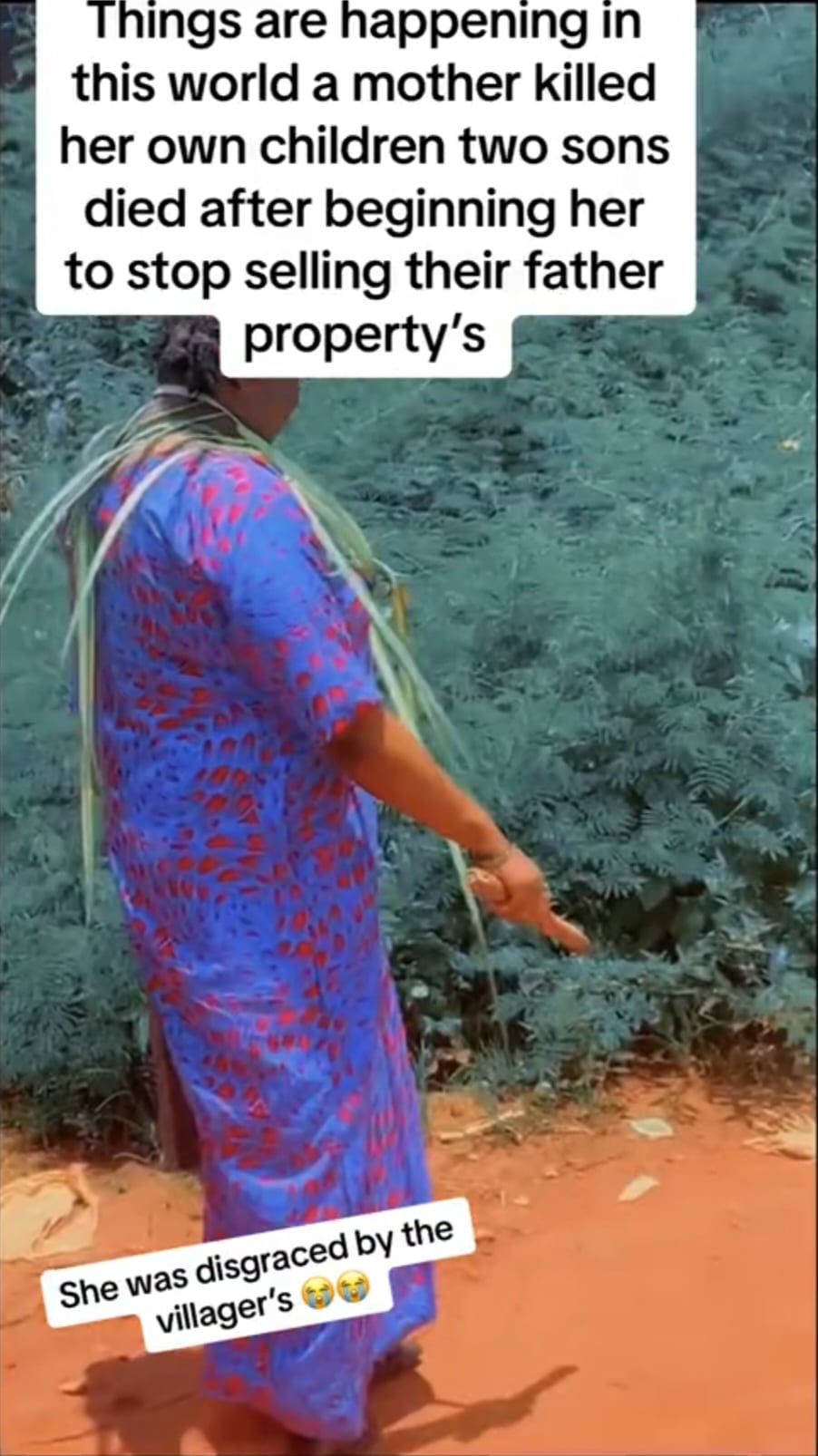 Woman allegedly kills her two sons for confronting her to stop selling their father's properties