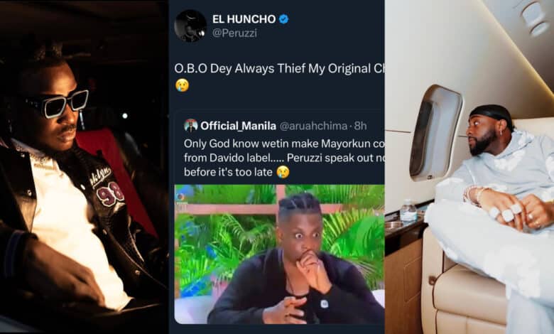 Peruzzi asks Nigerians to drag davido for stealing his original charger.