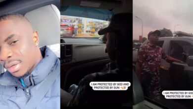 "I'm protected by God and Gun" – MC Oluomo's son brags as he shows off his security orderlies