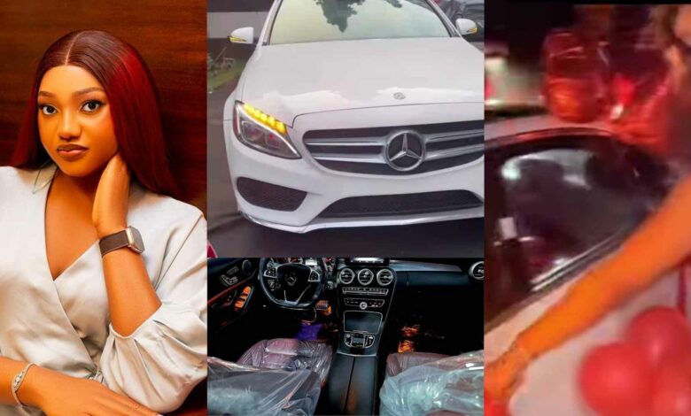 Money rains on Chomzy as boyfriend gifts her a new Mercedes Benz AMG