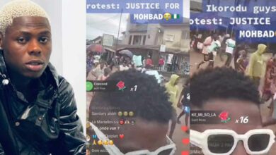 "We no go gree" – Nigerian youths take to Ikorodu street to protest and demand justice for Mohbad