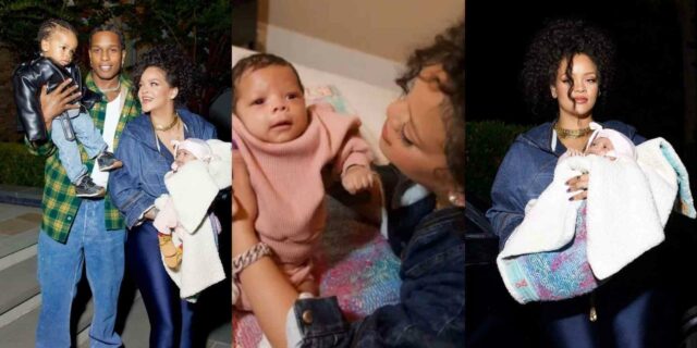 Rihanna and ASAP Rocky unveil their second child's face to the world