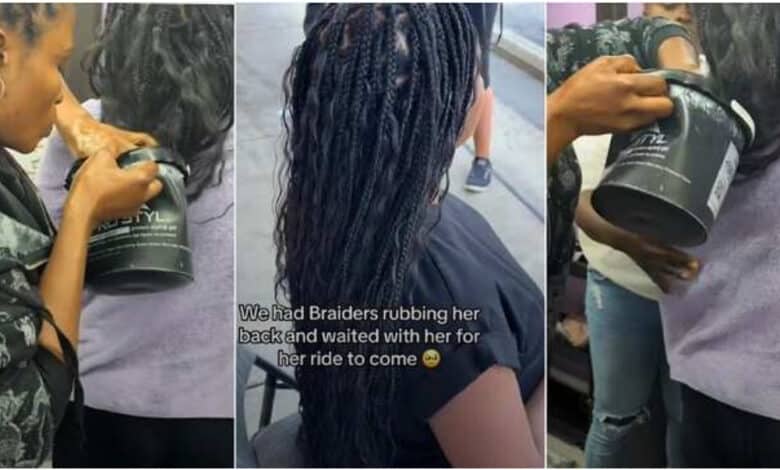"We were all terrified" - Reactions as video of pregnant woman go into labor while braiding hair