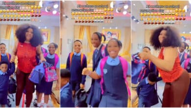 "Let there just be peace" - Mother dances with joy as school resumes after long holiday (Video)