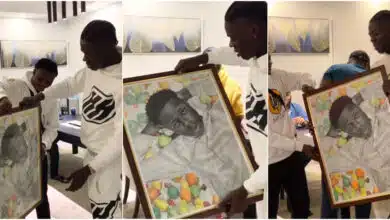 Mohbad: Throwback video of the singer beaming with joy as fan draws his portrait, presents it after framing