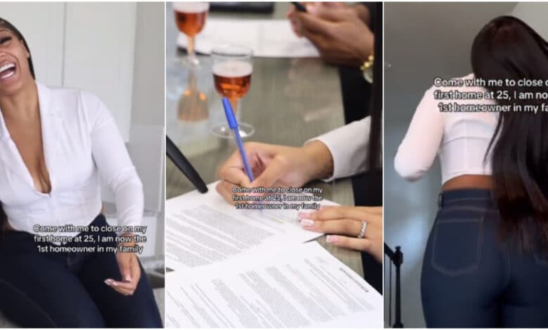 25-year-old lady breaks family records as buys house, becomes first to own house in her family (Video)