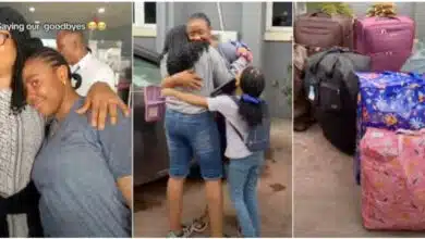 Lady heartbroken as her mum and siblings travel abroad, leaves her behind in Nigeria (Video)