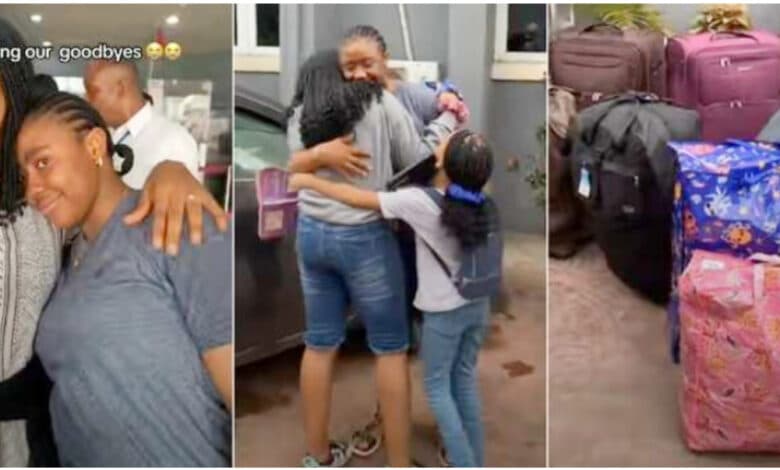 Lady heartbroken as her mum and siblings travel abroad, leaves her behind in Nigeria (Video)