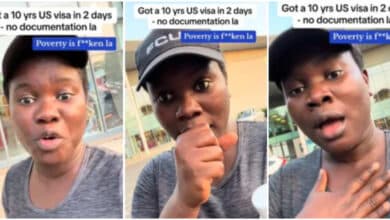 Lady over the moon as she receives 10-year American Visa in just 2 days after application (Video)