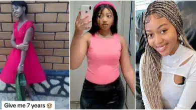 "Give me 7 years " - Lady shares throwback photos, her transformation causes buzz (Video)