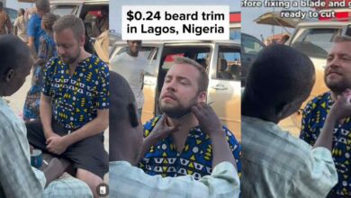 Foreigner Nigeria shave