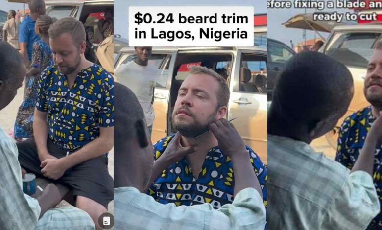 Foreigner Nigeria shave