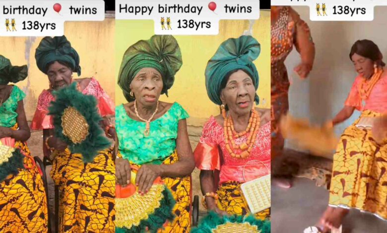Elderly Twins birthday 138