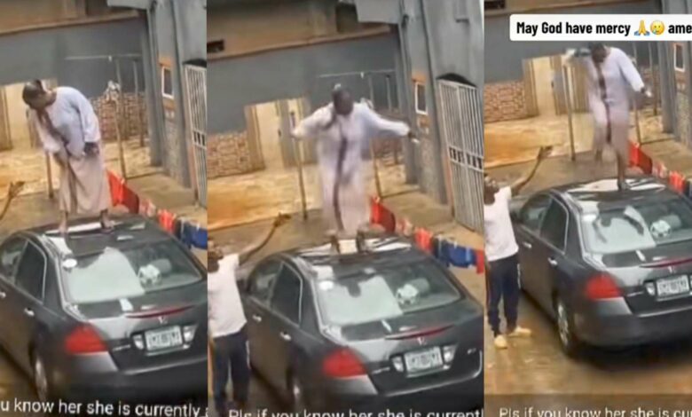 Lady strange behavior