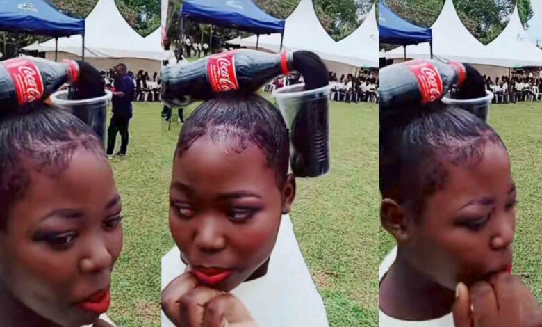 Lady Coca-cola-inspired hairstyle