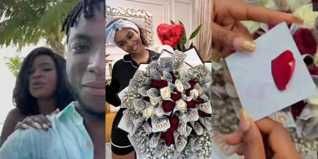 DJ Kaywise girlfriend money bouquet