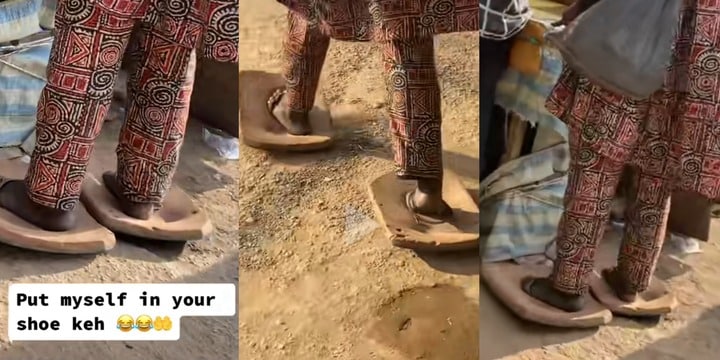 Nigerian Man’s Oversized Slippers Spark Online Conversation