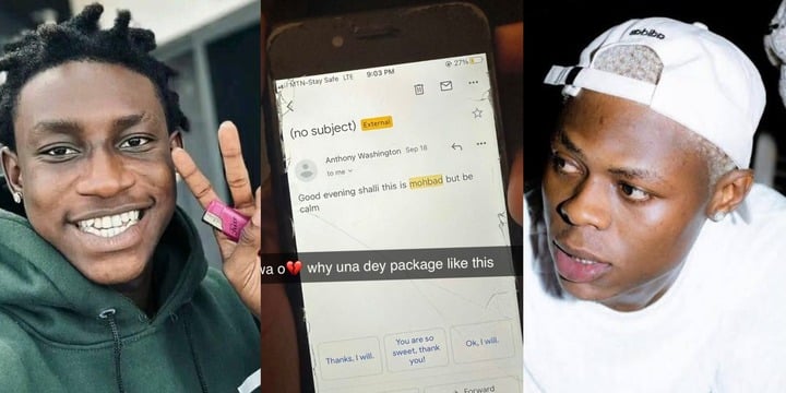 Shallipopi Reveals Shocking Email from Impersonator Claiming to Be Late Mohbad