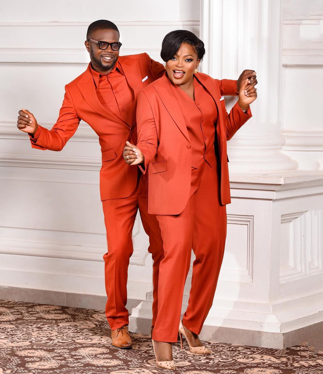 A year after separation, JJC Skillz and ex-wife Funke Akindele seen dancing together at event