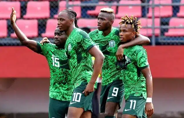 Osimhen grabs a hat trick as Nigeria thrashes Sao Tome